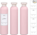 8.8oz Travel Essentials Shampoo Bottles for Toiletries,Empty Plastic Squeeze Bottles with Flip Cap for Toiletries Travel Size Shampoo and Conditioner (3 pack, pink)