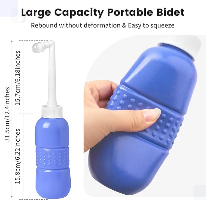 YumSur Portable Bidet, Personal Bottle Sprayer for Personal Hygiene Handheld,Pregnant Women Cleansing, Postpartum Clean, Handheld Travel Bidet with 450ML Water Capacity and Retractable Spray