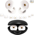 Noise Cancelling Ear Plugs for Sleeping, Travel & Work - 50dB Reusable Silicone Earplugs with 8 Soft Ear Tips, Snore Stopper & Portable Case - Airplane Essentials, Concerts, Focus(White)