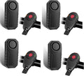 USUPERINK 4Pcs Anti Theft Bike Alarm with Remote,Bike Alarm,Motorcycle Alarm,Motorbike Alarm,Ebike Accessories for Adult Bikes IP65 Waterproof 113dB Super Loud Fit for All Handlebar Sizes Remote Strap