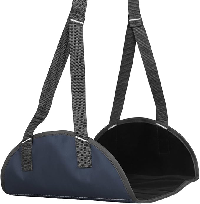 Compact Foldable Foot Rest for Travelers Airplanes Train Use Breathable Mesh Support Portable Design Quick Installation Portable Foot Hammock for Travel