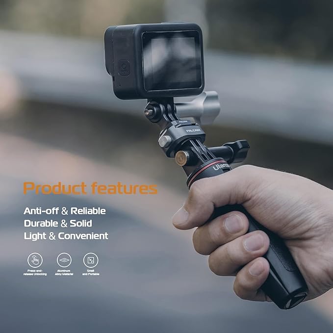ULANZI Falcam F22 Quick Release Kit for Action Camera and DJI OSMO - Aluminum Action Camera Mounting Adapter Convert to F22 QR System with 1/4" Thread for Tripods, Selfie Sticks, Vlogging Accessories
