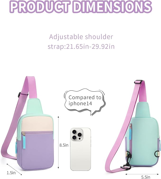 Mothers Day Gifts for Daughter, Birthday Graduation Gifts for 8 9 10 11 12 Year Old Teens Girls Her,Fanny Pack Sling Crossbody Bag Belt Bags Purse, Preppy Teen Girl Gift Trendy Stuff Travel Essentials