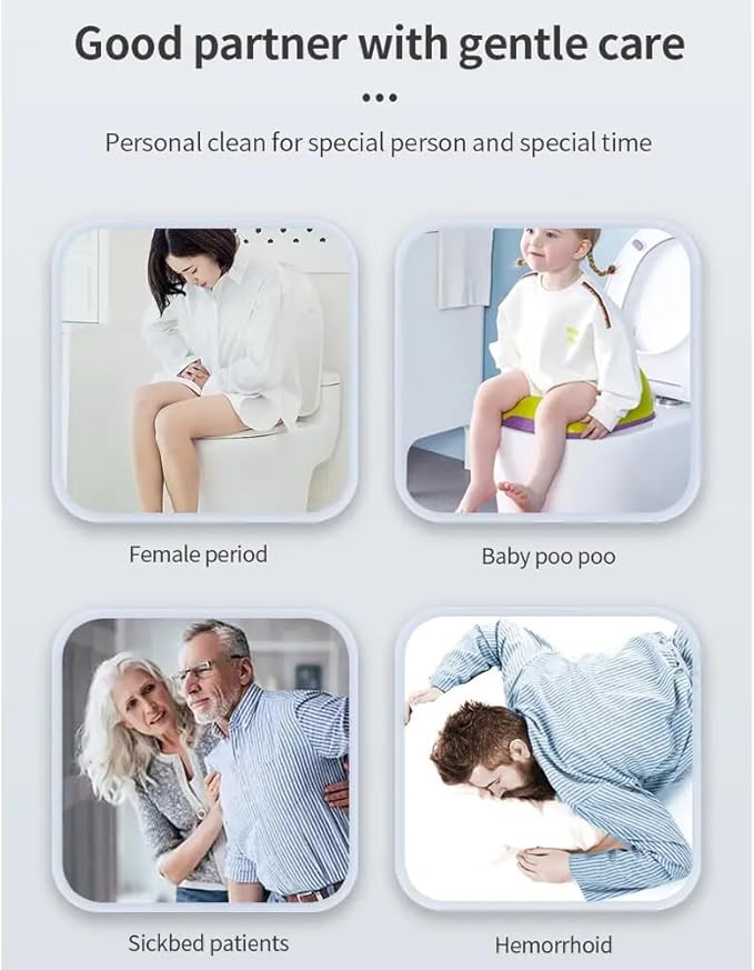 Portable Bidet Sprayer, Adjustable Water Flow, Handheld, Powerful Spray, Fits Bottleneck 21-25mm Water Bottles - Ideal for Women & Children - ABS Material