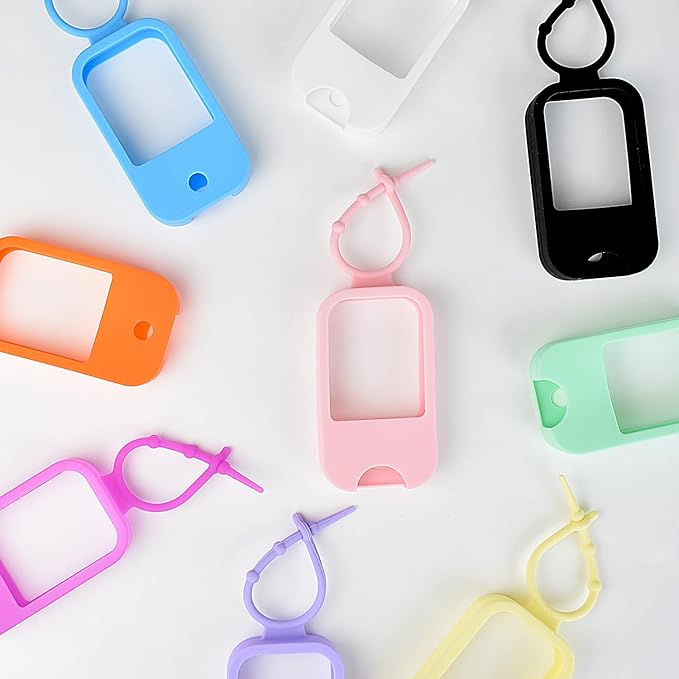 3Pcs Silicone Case for Touchland Hand Sanitizer Spray Protective Case with Keychain, Travel Size Hand Sanitizer