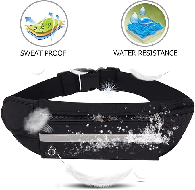 Travel Belt Money Waist Pack - Hidden Waterproof Anti Theft Passport Security Fanny Pouch Wallet for Running Men Women