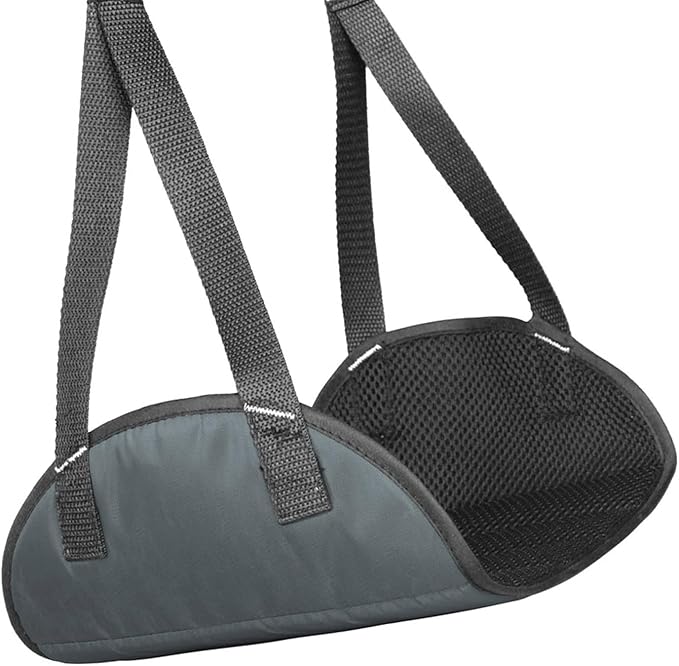 Compact Foldable Foot Rest for Travelers Airplanes Train Use Breathable Mesh Support Portable Design Quick Installation Portable Foot Hammock for Travel