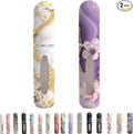 Refillable Perfume Atomizer Travel Bottles– Portable Leakproof Mini Sprayer for Cologne & Essential Oils, Plastic Empty Perfume Bottles with Unique Patterns,2 Pcs Pack of 5 ml(Marble flower)
