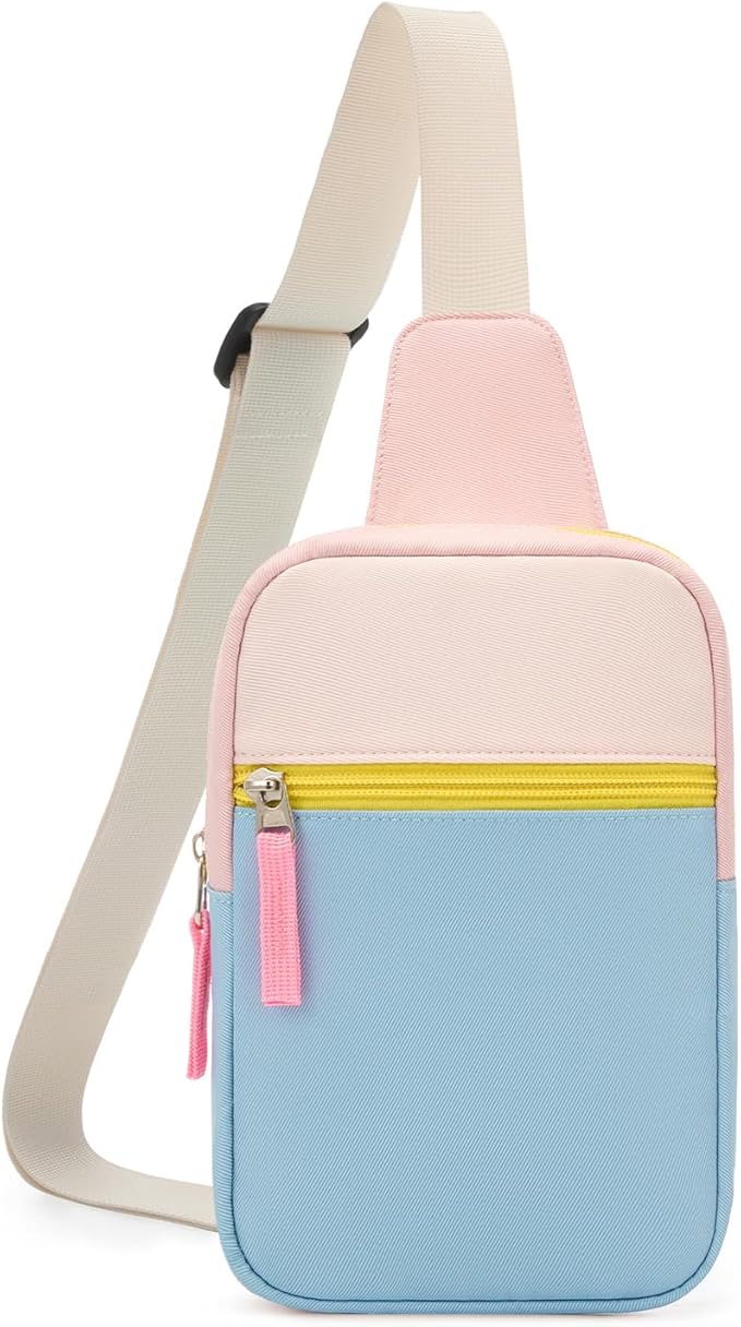 Graduation Mothers Day Gifts for Daughter Teen Girl Her, Fanny Pack Birthday Gifts for 8 9 10 11 12 Year Old Girls, Preppy Crossbody Bag, Adjustable Sling Bag Purse Trendy Stuff Kids Travel Essential