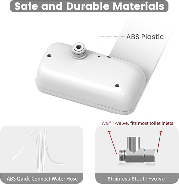 Bidet Attachment for Toilet Ultra-Slim Bidets for Existing Toilets, Non-Electric Bidet Toilet Seat Self-Cleaning Retractable Nozzles Badays for Toilets, Quick & Easy Installation Bedets
