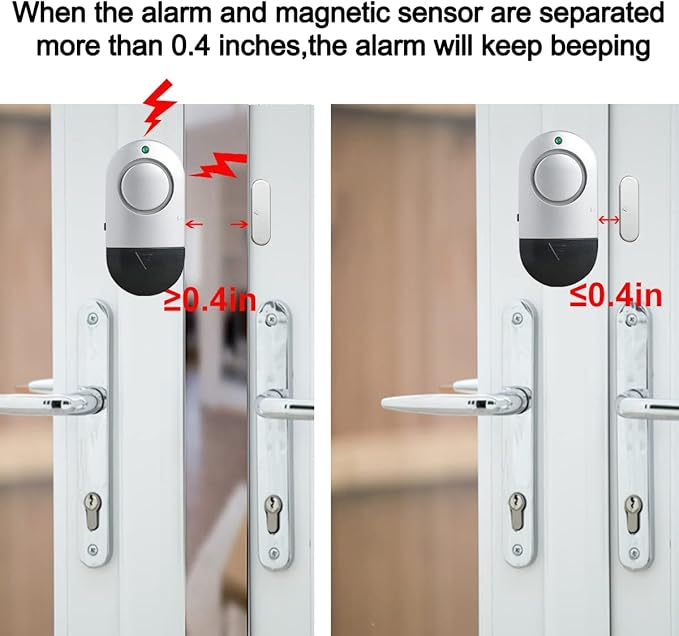 Window Alarm Sensors, Door Alarms for Home Security Loud, 120DB Pool Window and Door Alarms for Kids Safety (10 Pack)