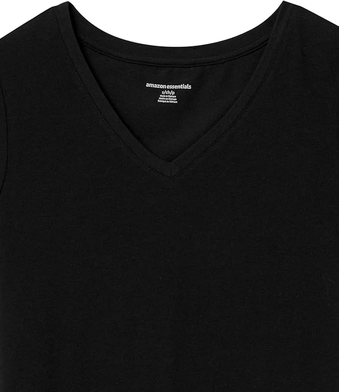 Amazon Essentials Women's Regular-Fit Short-Sleeve T-Shirt (Crewneck and V-Neck Options), Multipacks