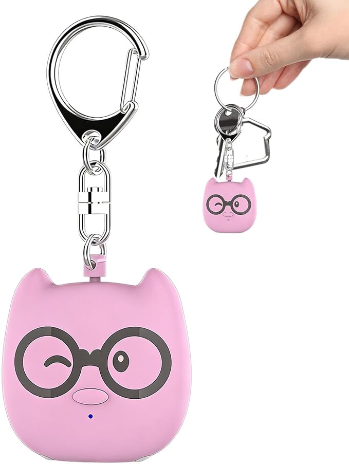 Genérico Personal Safety Devices, with Light, Cute and Portable Keychain | Mode, Attractive and Portable Design, for Men, Women, Older Travel, Camping, Hiking, Climbing to the Air