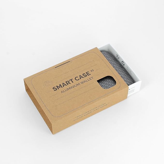 ÖGON -DESIGNS- Aluminum card holder with metal lock, RFID protection against fraud and demagnetization, compact wallet, Smart Case OSLO model