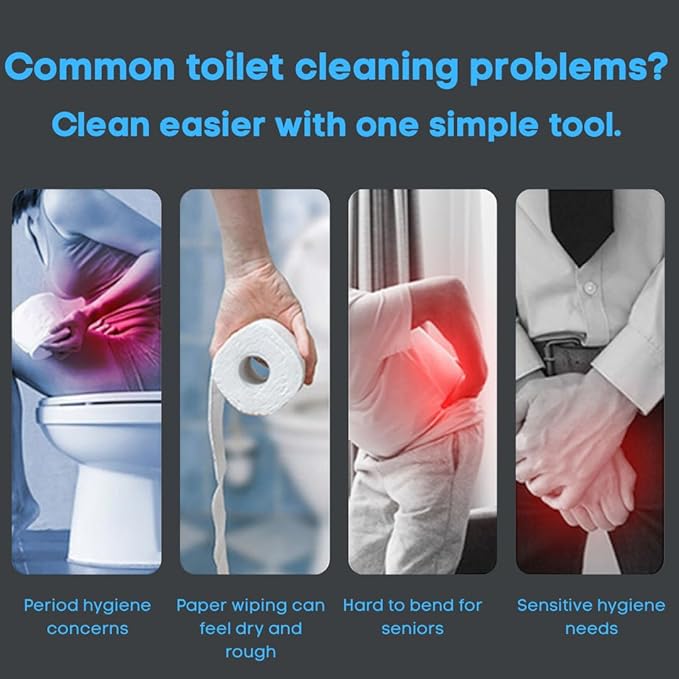 3-in-1 Bidet Attachment with Handheld Sprayer for Toilet, Ultra-Slim Non-Electric Cold Water Bidet, Dual Nozzle (Feminine/Rear Wash) with Adjustable Water Pressure Control, White