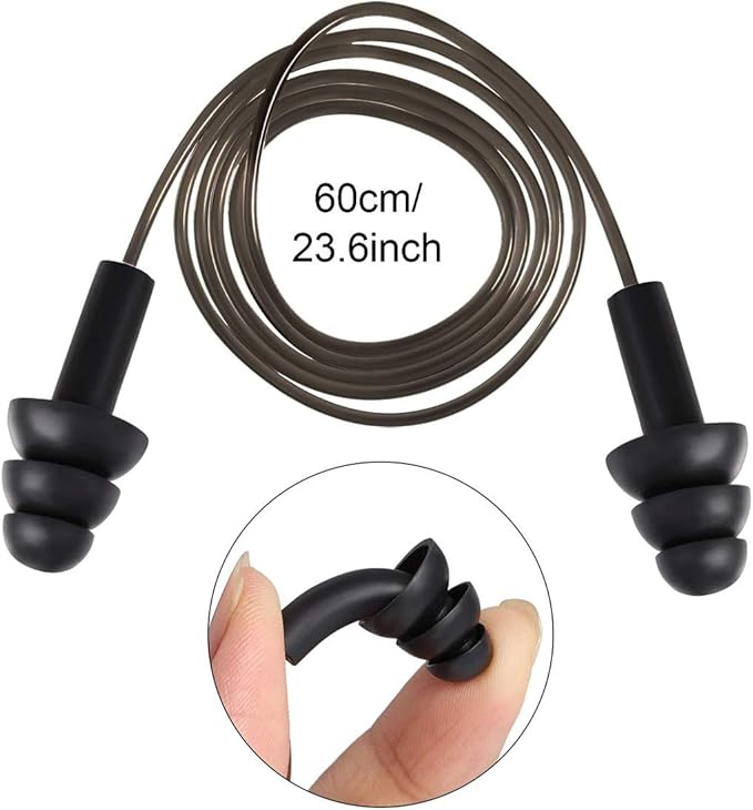 Silicone Ear Plugs for Sleeping,12 Pairs Soft Waterproof Noise Canceling Reduction Earplugs Waterproof Reusable Sound Blocking Earplugs for Concert,Swimming,Study,Loud Noise,Snoring (12 Pack)