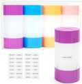 Travel Bottle, TSA approved 4-in-1 Leak-Proof Bottle, 4 * 60ml/2oz, with 2 Pre-printed Labels for Travel Gym Camping, Carry-On Travel Size Toiletries Shampoo Lotion Bottle(Pink+Orange+Blue+Purple)