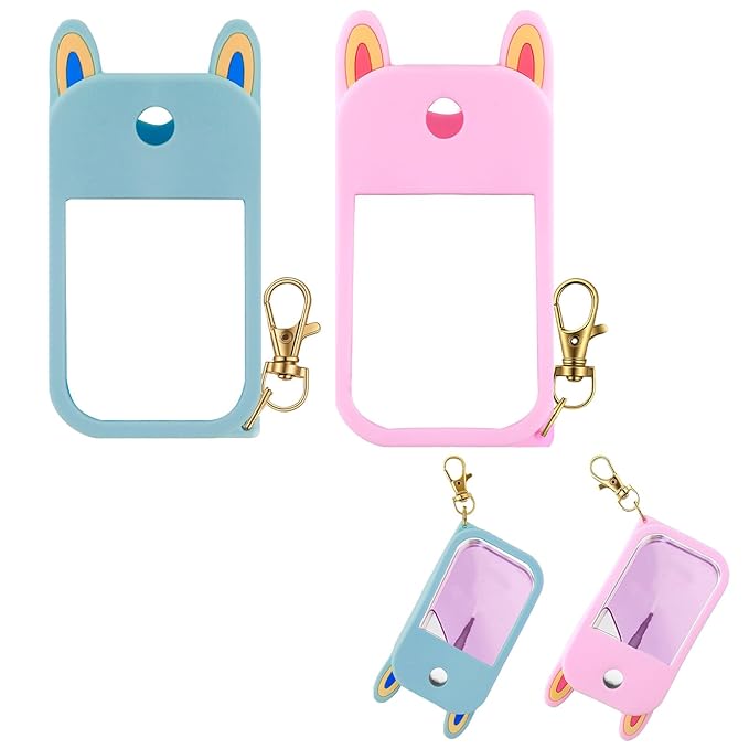 Protective Silicone Case Compatible with Touchland Hand Sanitizer Spray Case Holder with Keychain Compatible with Touch Land Mist Hand Sanitizer Spray Accessory Travel Cover Sleeve Travel Size-2pcs