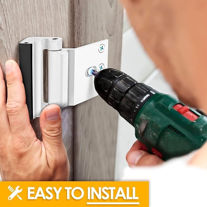 Door Lock Home Security Door Lock Security Door Reinforcement Lock Metal Door Locks for Kids Safety Proof Front Door Child Safety Lock Top Door Latch Lock Extra High Security Door Locks Interior Lock
