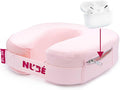 Travel Neck Pillow – Ultra Lightweight & Comfortable Memory Foam with Zipper Storage for Airplane, Car & Home Travel Accessory for Head & Neck with Cooling, Breathable & Washable Fabric – Pink
