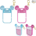 TERPINK 2 Pack Silicone Case Compatible with Touchland Hand Sanitizer Spray 1 fl oz, Mouse Design Protective Case with Keychain, Hand Sanitizer Spray Accessory (Glitter Sequin Blue+Hot Pink)