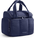 BAGSMART Travel Toiletry Bag, Large Wide-open Travel Bag for Toiletries, Makeup Cosmetic Travel Organizer with Handle (Navy Blue)