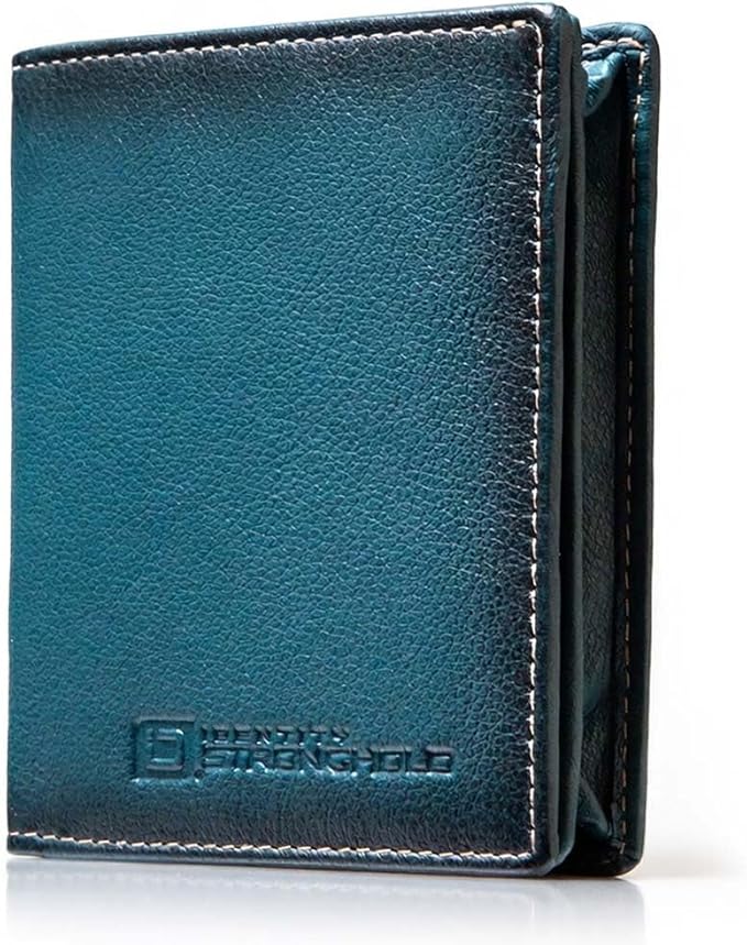 ID Stronghold Waltlet - RFID Blocking Bifold Wallet for Men with Magnetic Clasp - Blue