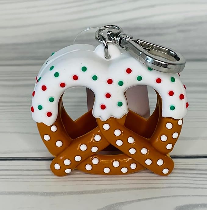 Bath and Body Works White-Dipped Pretzel with Sprinkles Pocketbac Hand Sanitzer Holder