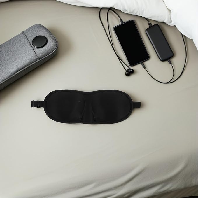 3D Contoured Sleep Mask 6pcs for Men and Women, Memory Foam Light-Blocking Eye Mask with Soft Edges for Airplane Travel and Deep Sleep, Ergonomic Blackout Eye Cover