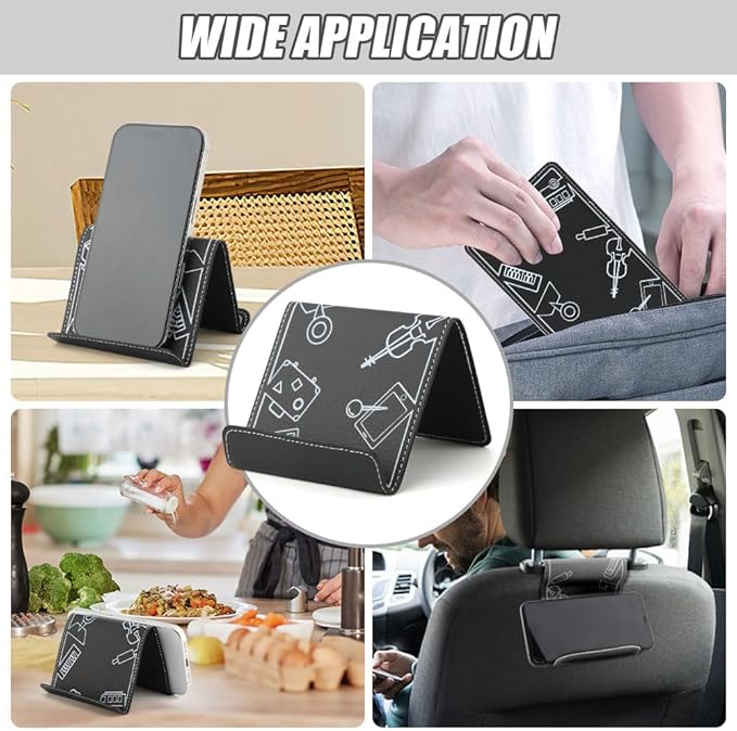 Airplane Phone Holder Flexible Flight Cell Phone Holder and Flexible Tablet Stand Airplane Travel Essential Accessories for Most Smartphones, Tablets(Color:Black)