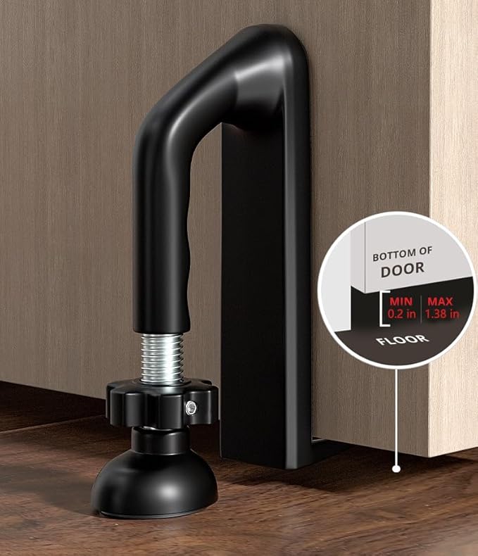 Portable Door Lock for Travel,Door Stopper Security for Hotels/Apartments - Reinforced Locking Device for Extra Safety for Women, Solo Travelers & Kids. (red)