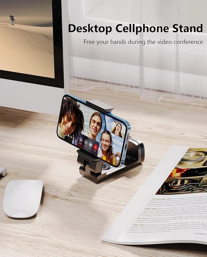 BestReviewed Universal in Flight Travel Essentials for Flying. Airplane Phone Holder. Hands-Free, 360 Degree Rotation, Accessory for Airplane, Plane Phone Stand Holder, Desk Mount