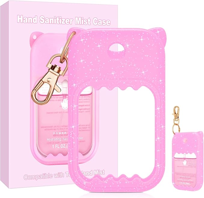 Hand Sanitizer Spray Case for Touchland Silicone Touchland Case Keychain Cute Hand Sanitizer Holder Keychain Compatible with Touch land Power Mist Gentle/Glow Mist