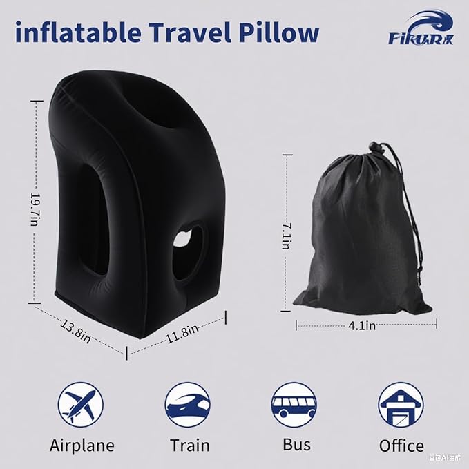Neck Pillow Airplane Pillow for Long Flight,airplanesleep Support,Airplane Sleeping Support, Inflatable Pillow for Flights, Travel Essentials Neck Pillows for Airplanes