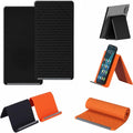Portable Foldable Silicone Phone Holder, Universal Flexible Cell Phone Stand for Phone & Tablet, Fully Adjustable Cellphone Stand for Desk, Portable Airplane Gadgets Long Travel Essentials (Black)