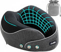 Travel Pillow, Memory Foam Neck Pillow Airplane, Travel Pillows for Airplanes, 360º Ergonomic Design Travel Neck Pillow for Travel, Car Rides, and Home, Ideal for Adults and Kids