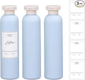 8.8oz Travel Essentials Shampoo Bottles for Toiletries,Empty Plastic Squeeze Bottles with Flip Cap for Toiletries Travel Size Shampoo and Conditioner (3 pack, bule)