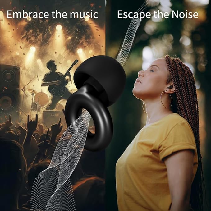 Motorcycle Ear Plugs – Reusable Silicone Noise Reduction Earplugs with Cord – Ideal for Riding, Sports Events, and Outdoor Activities