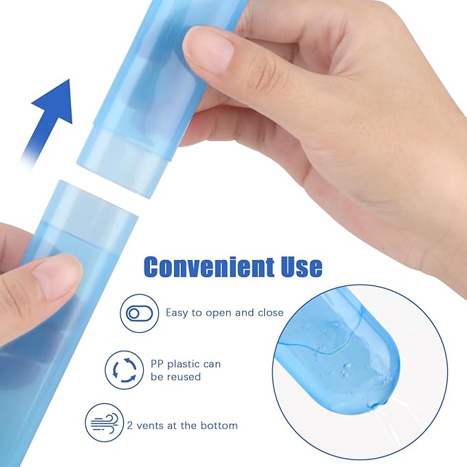 6 Pack Travel Toothbrush Case Breathable Portable Toothbrush Holder Plastic Toothbrush Cover Container for Couples Valentine Gifts, Traveling, Bathroom, School, Home, Business, Camping