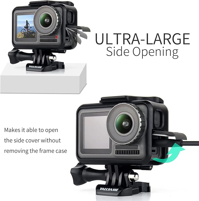Frame Case for DJI Osmo Action 1 Skeleton Housing Protective Shell Cage with Cold Shoe Mount Photography Vlog Accessories Kit for DJI Action 1