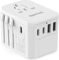 EPICKA Universal Travel Adapter GaN 45W, European Travel Plug Adapter with PD&QC Fast Charging(2 USB-A & 3 USB-C Ports) - Worldwide Travel Essentials, International Power Adapter for UK/US/AU