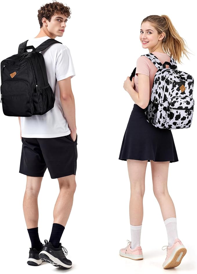 ZORFIN 26L Backpack for College, and Travel: Water Resistant Bookbag - Navy Blue