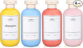 4 PACK 6.8 oz Plastic Travel Shampoo Bottles, Refillable Flip Cap Squeeze Bottles for Toiletries, Large Leakage-proof Travel Shampoo and Conditioner Container