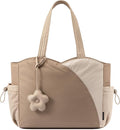 LOVEVOOK Tote Bag for Women, Puffer Work Bags with Zipper for Daily Travel College, Teacher Nurse Laptop Handbags Purses Gift