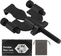 Portable Door Lock, Adjustable, Black, 3.82inch, Travel Lockdown Locks for Additional Safety and Privacy Protection