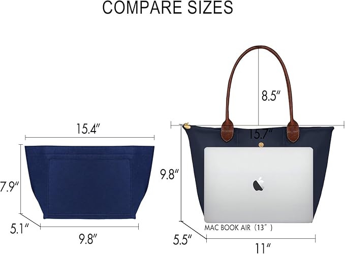 Work Tote Bag For Women: For 13-15" Laptop Foldable - For Office Professionals College Students - Commute Travel