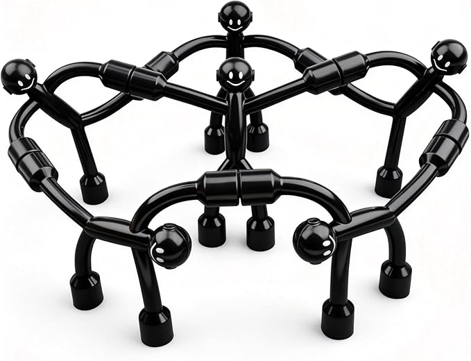 Magnetic Travel Toys for Kids, Magnetic People Figures Fidget Toys Airplane Car Travel Activities Essential, Sensory Toys for ADHD Autism,Desk Toys for Adults Teens Black 6PC