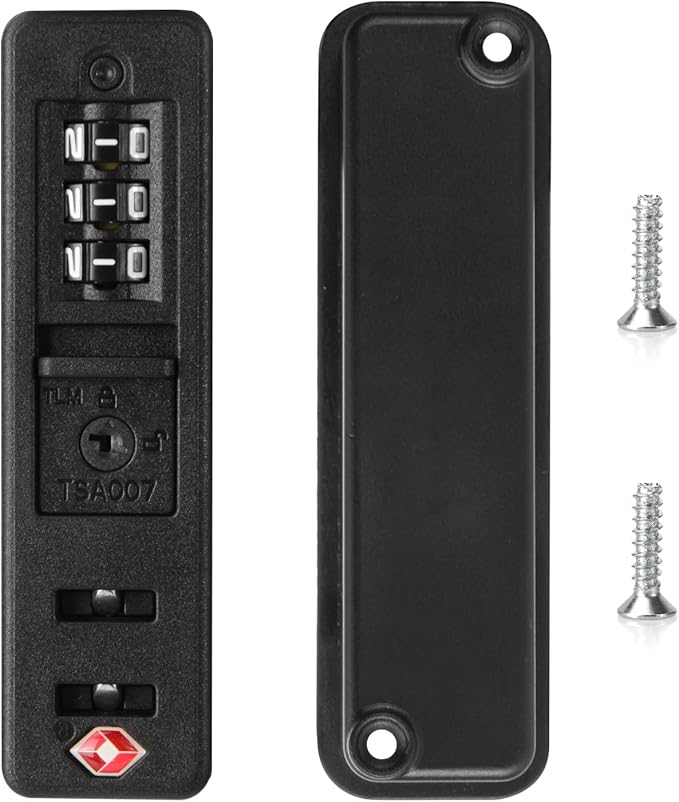 2-Pack TSA Locks for Luggage, Luggage Locks TSA Approved, Small Travel Combination Lock for Luggage Bag Backpack Baggage Suitcase, Black EA354N