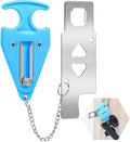 Portable Door Lock for Travel Lock Home Security Door Latch in Prevent Unauthorized Entry School Apartment Hotel(Blue)