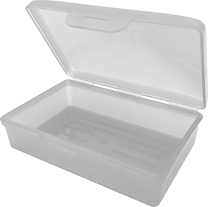 American Comb White Toothbrush Covers & Soap Box Set - Matching Colors - Tooth Brush Cover Cap, Soap Dish Travel, Soap Dish Holder Travel - Plastic Portable Set with Cover